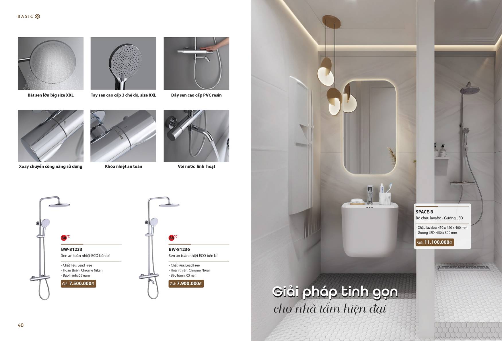 Thiết bị vệ sinh BASIC Bảng giá và Catalogue mới nhất 2025 /Page 20
